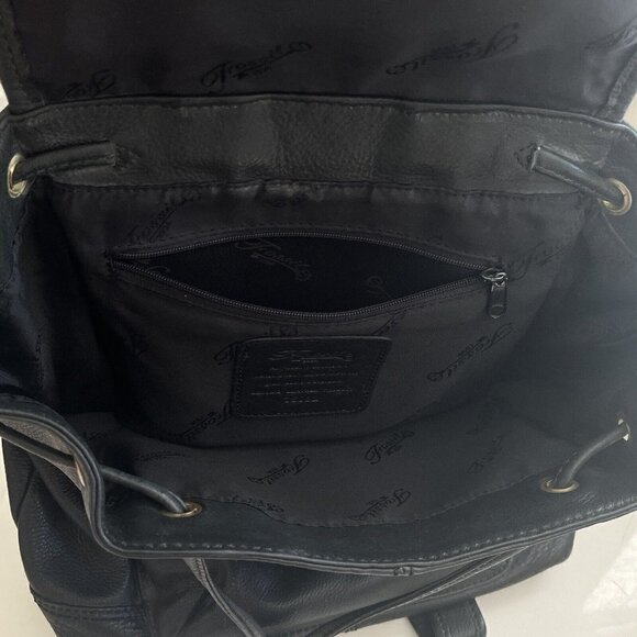 Fossil Classic Rucksack Backpack Black Leather Satchel Messenger Bag Purse Key - Picture 12 of 16
